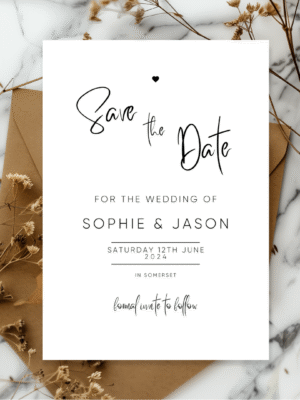 Wedding Save The Date - Black & White