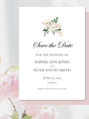 Wedding Save The Date - Pretty Bouquet