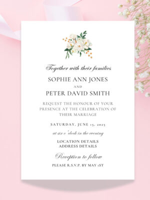 Wedding Invitation - Pretty Bouquet
